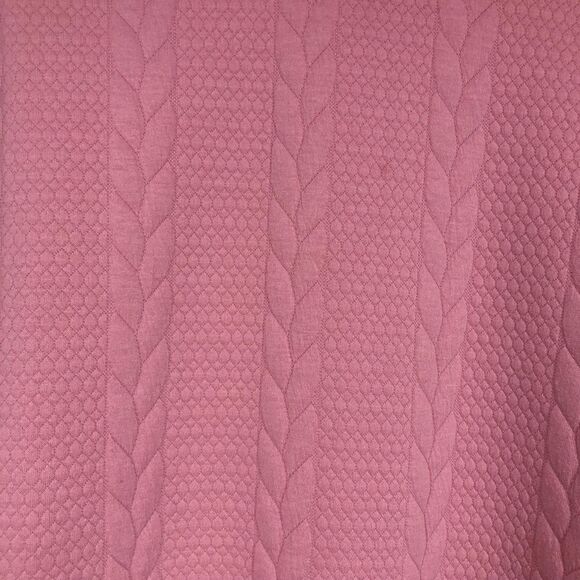 Women’s Sunday Up Pink Sweater Dress, Fan Favorite, Textured Pebble & Braids M - Picture 7 of 12